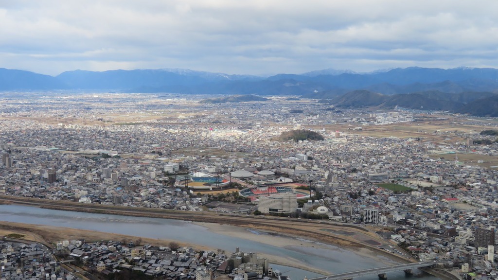 天守から見える長良川の写真