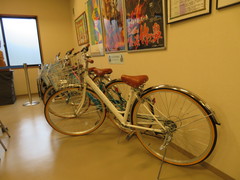 レンタサイクルの写真。市内の観光地を散策できる自転車を貸し出しています
