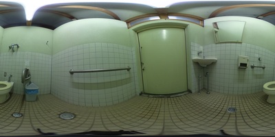 車いすトイレの内部360度写真(クリックで新しいウィンドウが開きます)