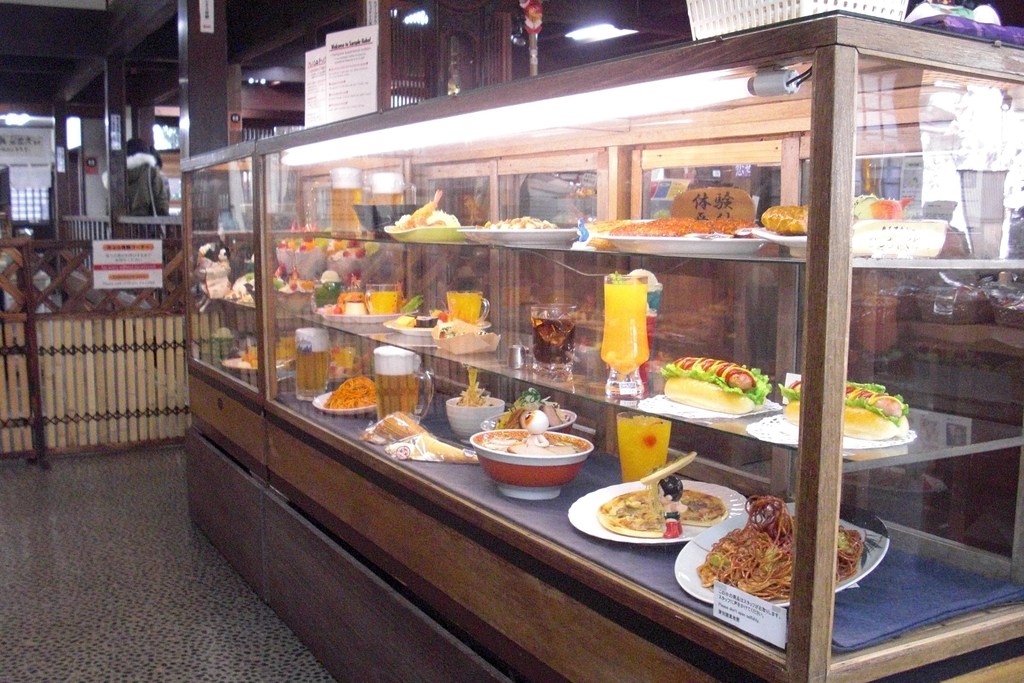 展示食品サンプルの写真