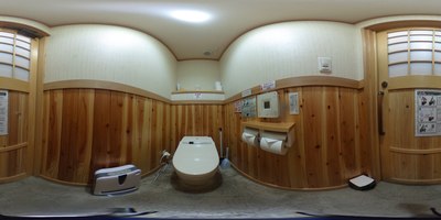 車いすトイレの内部360度写真(クリックで新しいウィンドウが開きます)