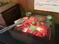BBQのサンプルの写真。肉や魚介、いい匂いがしそうですねー。