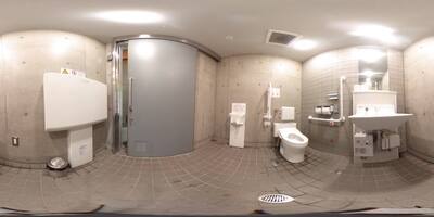 車いすトイレの内部360度写真(クリックで新しいウィンドウが開きます)