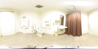 車いすトイレの内部360度写真(クリックで新しいウィンドウが開きます)