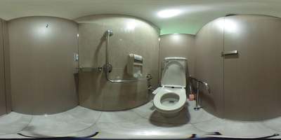 車いすトイレの内部360度写真(クリックで新しいウィンドウが開きます)