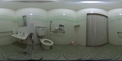 車いすトイレの内部360度写真(クリックで新しいウィンドウが開きます)
